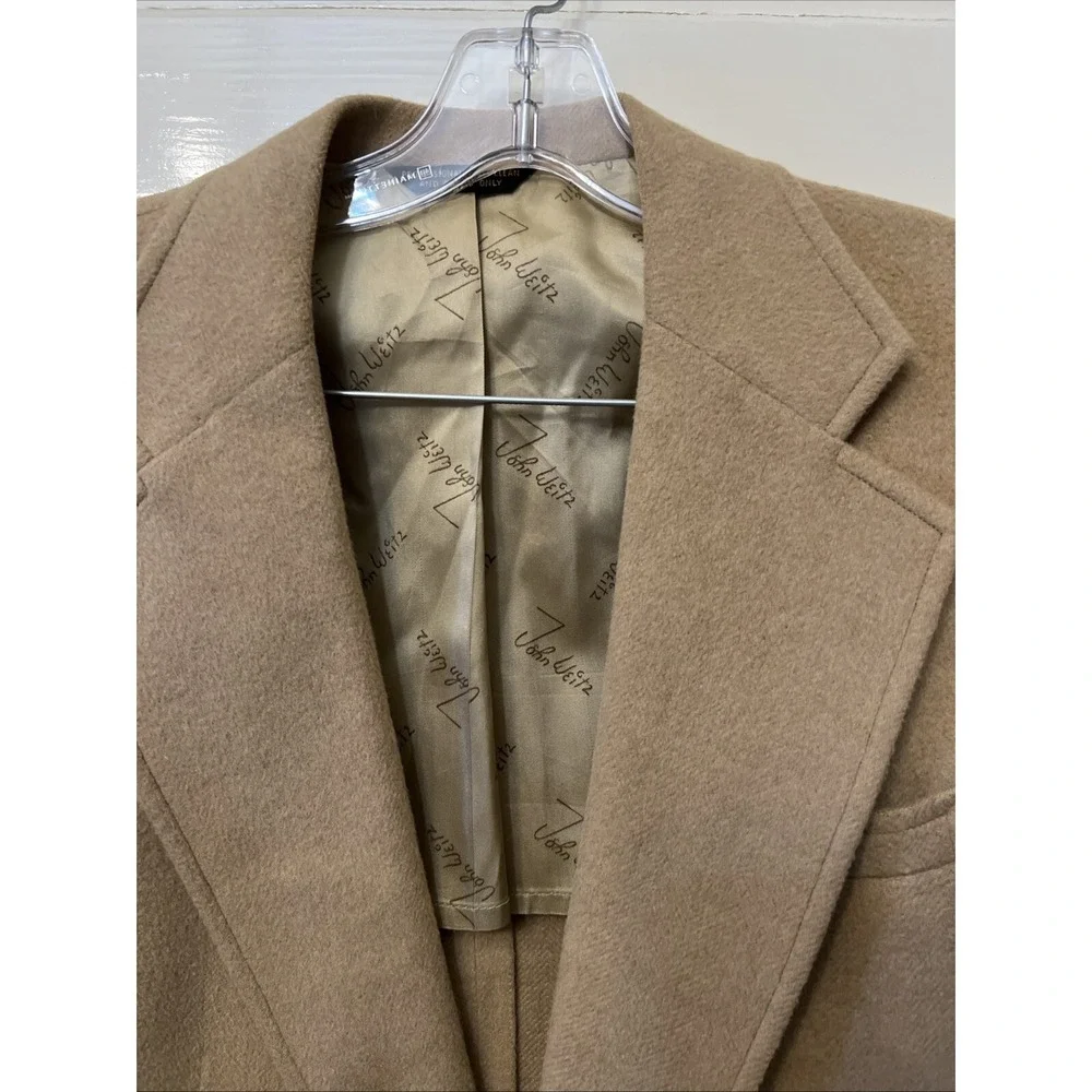 Vintage John Weitz by Palm Beach Mens Camel Hair Tan 2 Button Blazer Jacket 40R